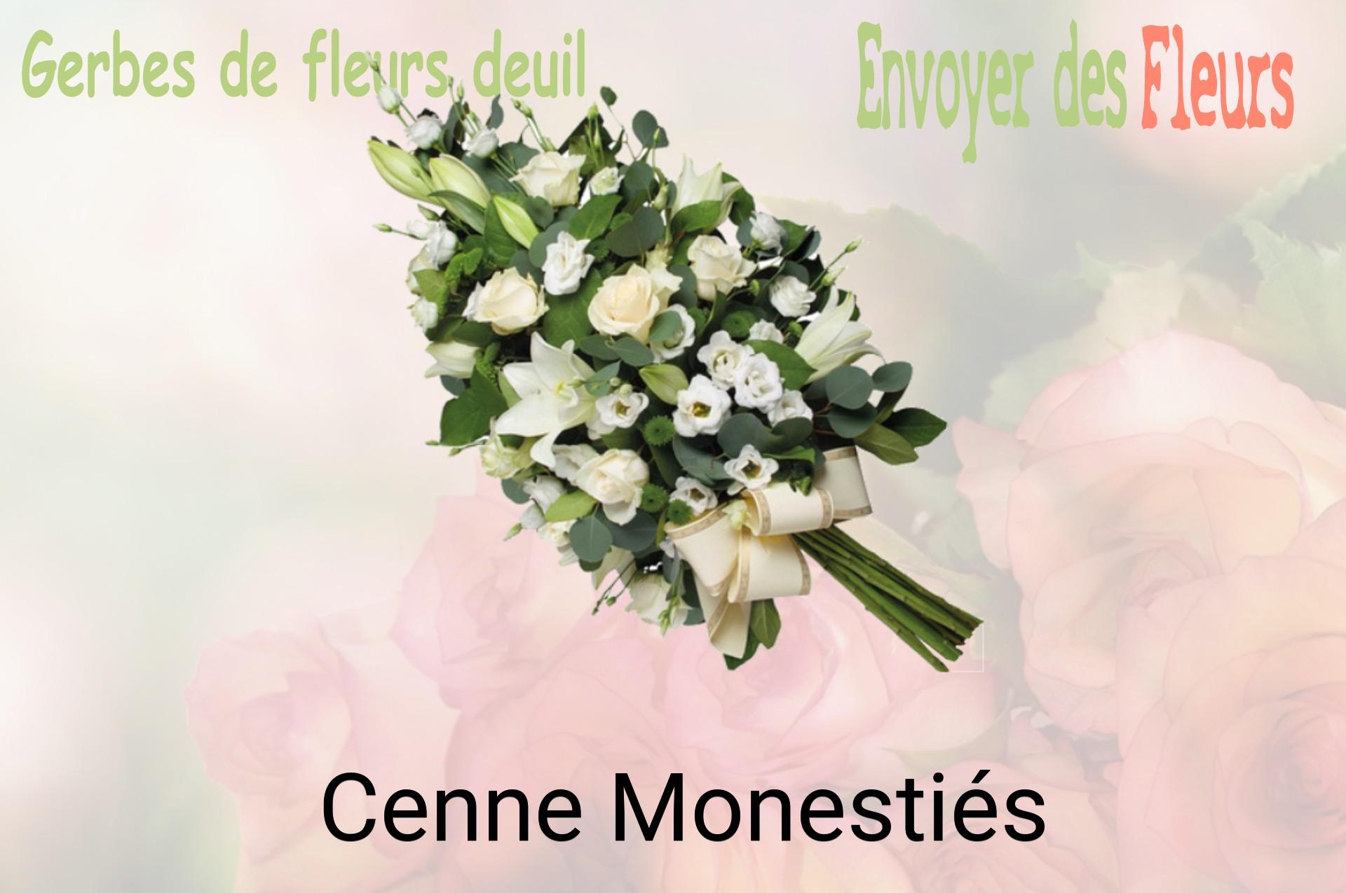 Gerbe de fleurs de deuil livrée à Cenne-Monestiés